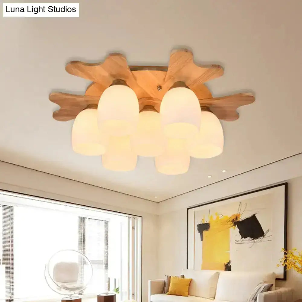 Cream glass bell ceiling light by Decorbites, flush mount on Tampa Home & Garden Store