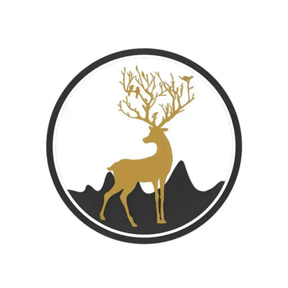 Nordic Gold Deer Circle Wall Lamp with Led