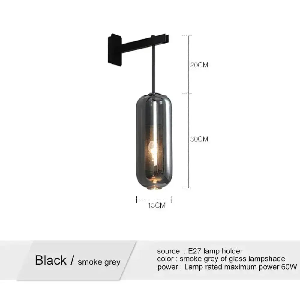 Nordic Modern Decor Brass and Glass Wall Lamp