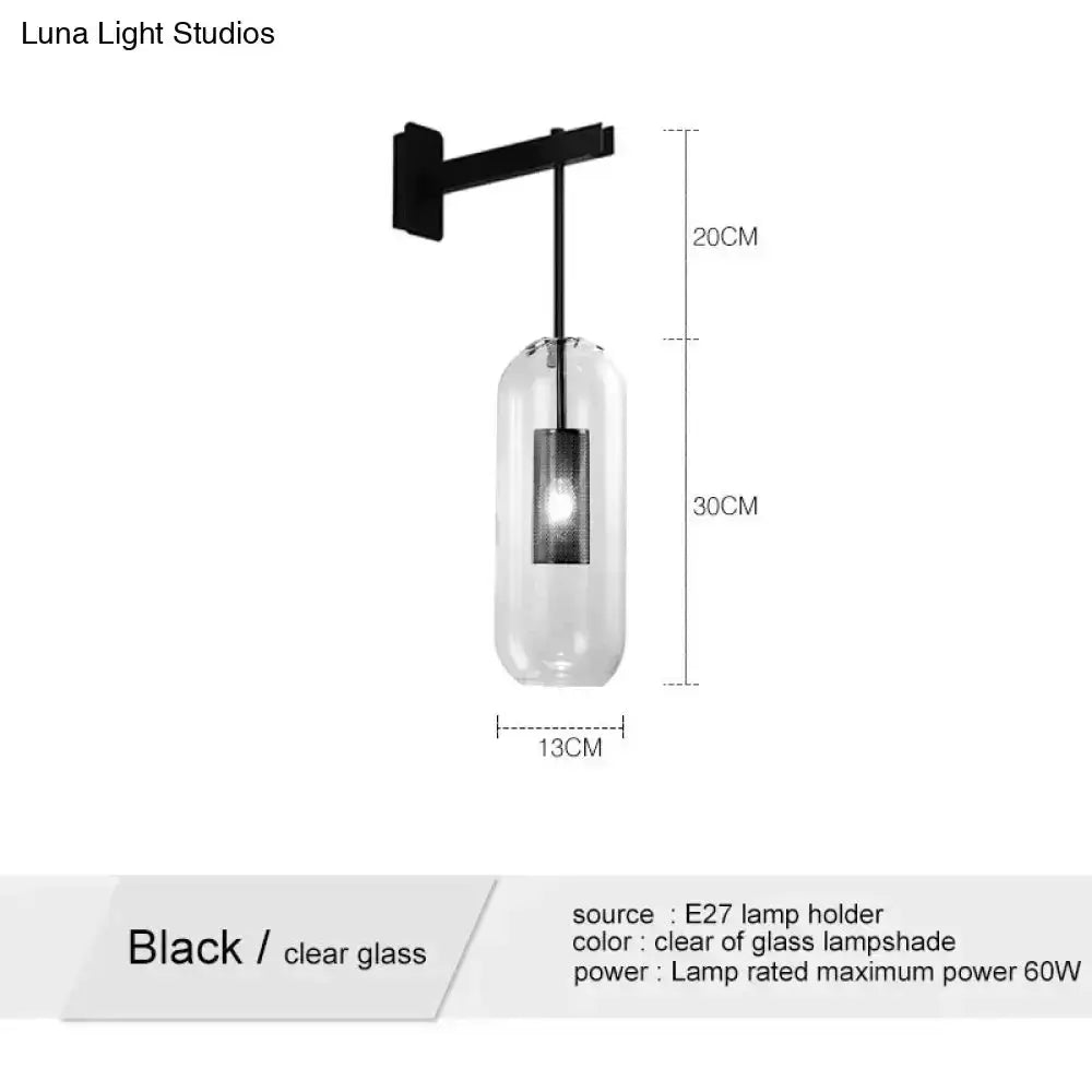 Nordic Modern Decor Brass and Glass Wall Lamp