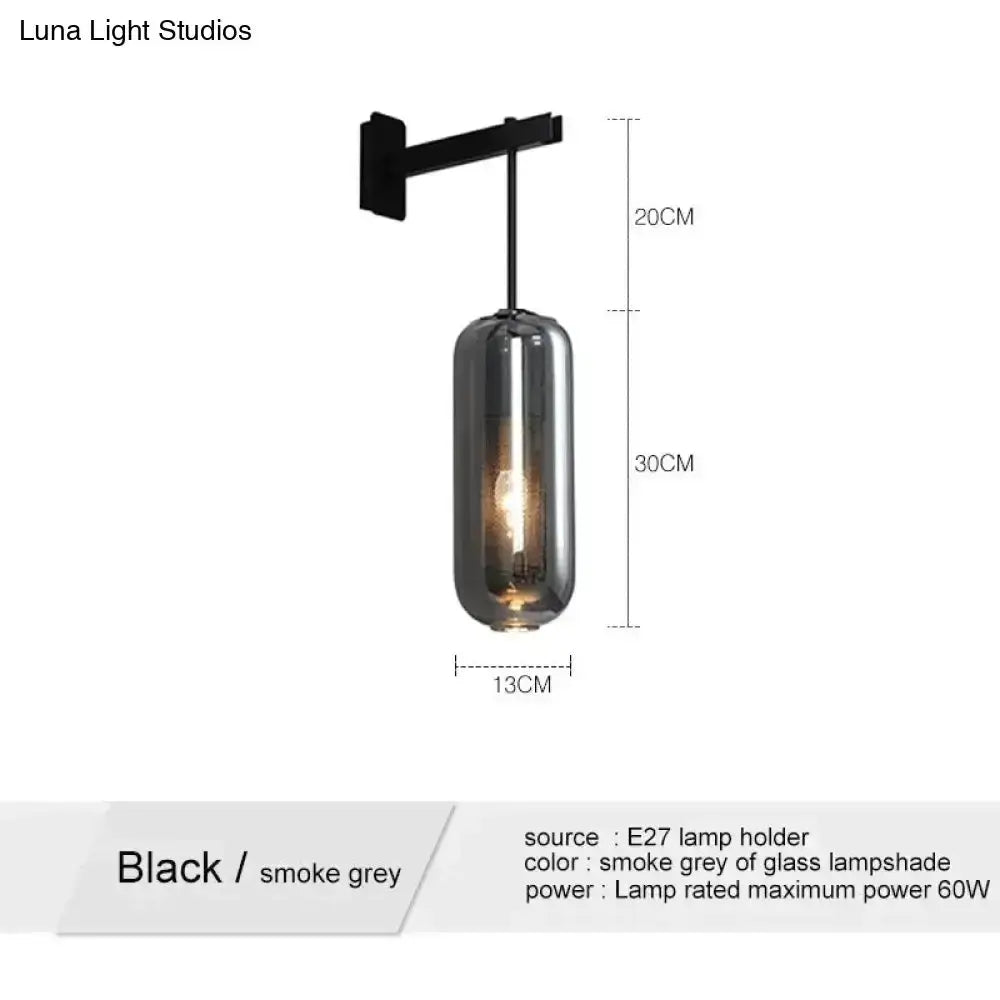 Nordic Modern Decor Brass and Glass Wall Lamp
