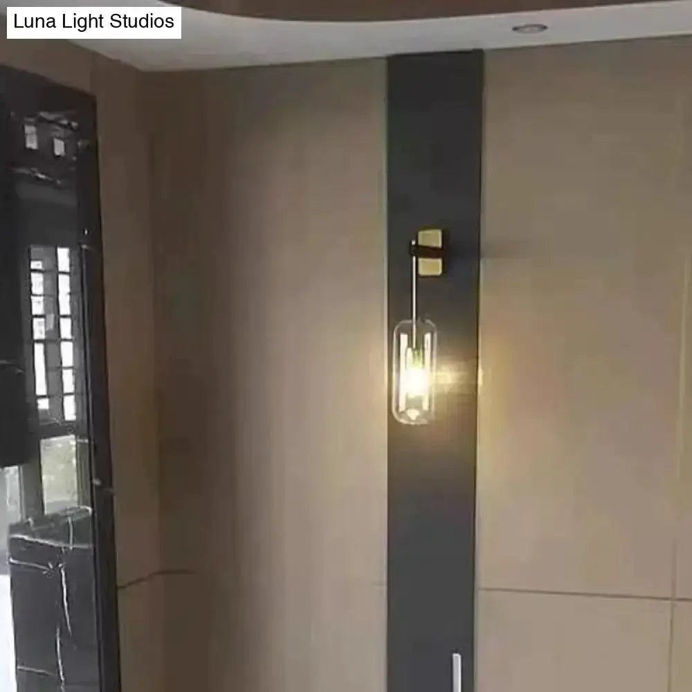 Nordic Modern Decor Brass and Glass Wall Lamp