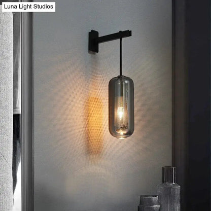 Nordic Modern Decor Brass and Glass Wall Lamp