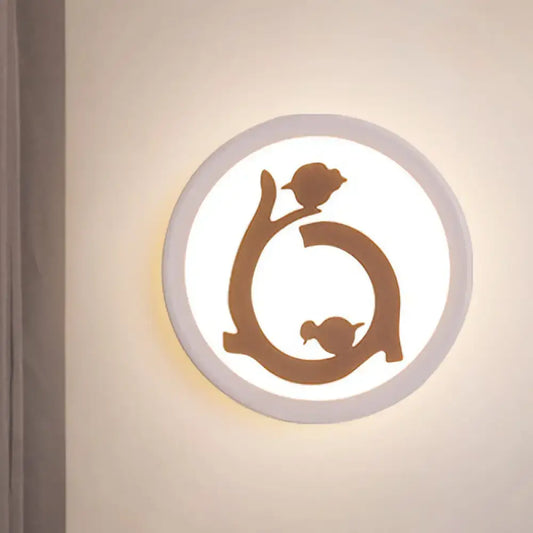 White LED Acrylic Wall Sconce with Bird Silhouette - Nordic Style - Tampa Home & Garden Store