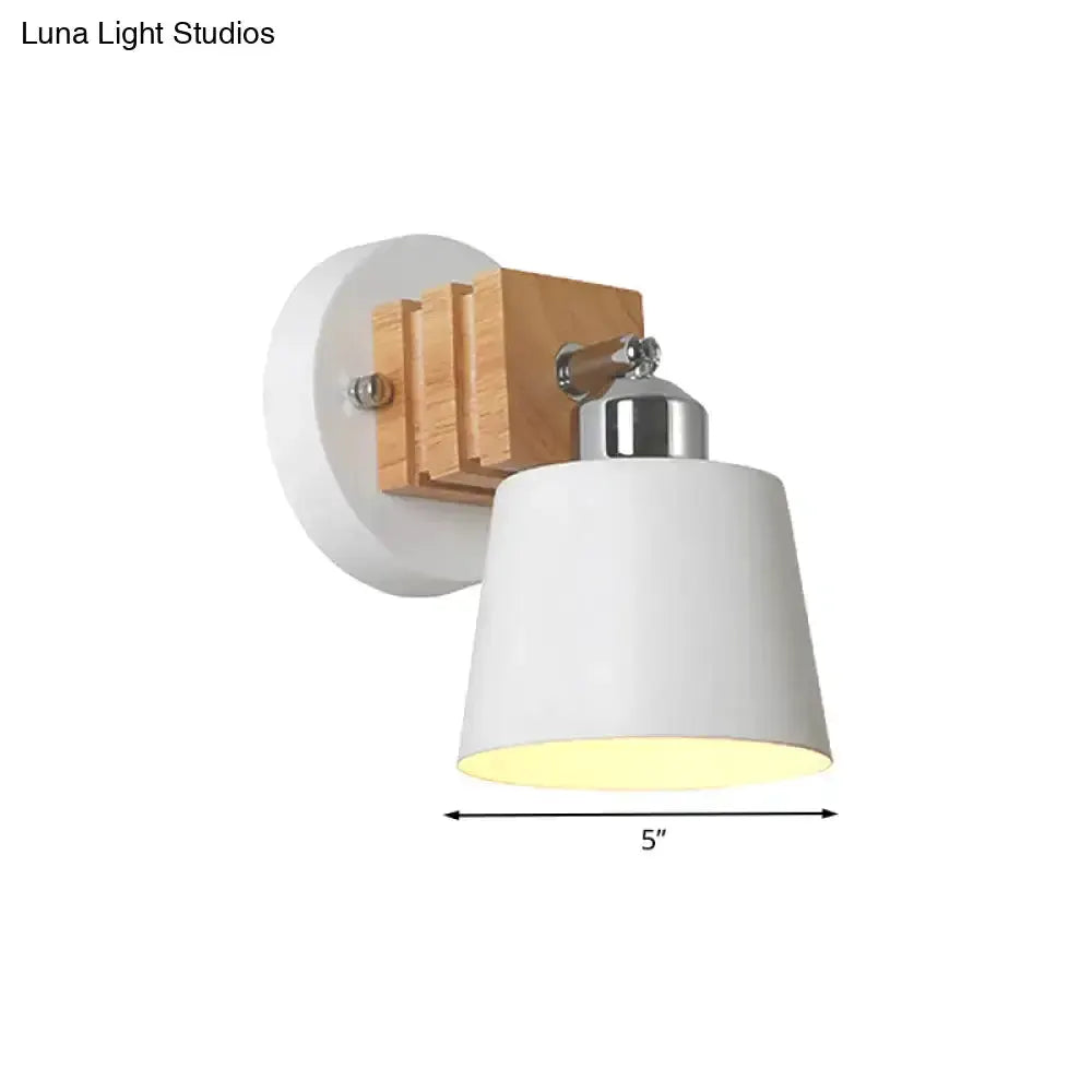 Nordic White Ceramic Rotatable Wall Lamp