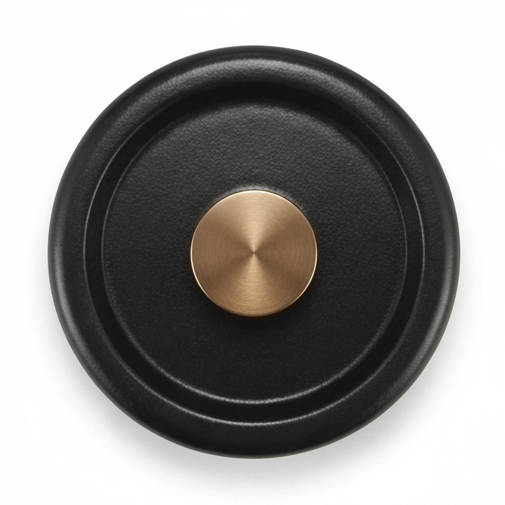 Enameled cast iron Dutch oven lid in black with copper knob, 2.5-Qt Alva Cookware on Tampa Home & Garden Store