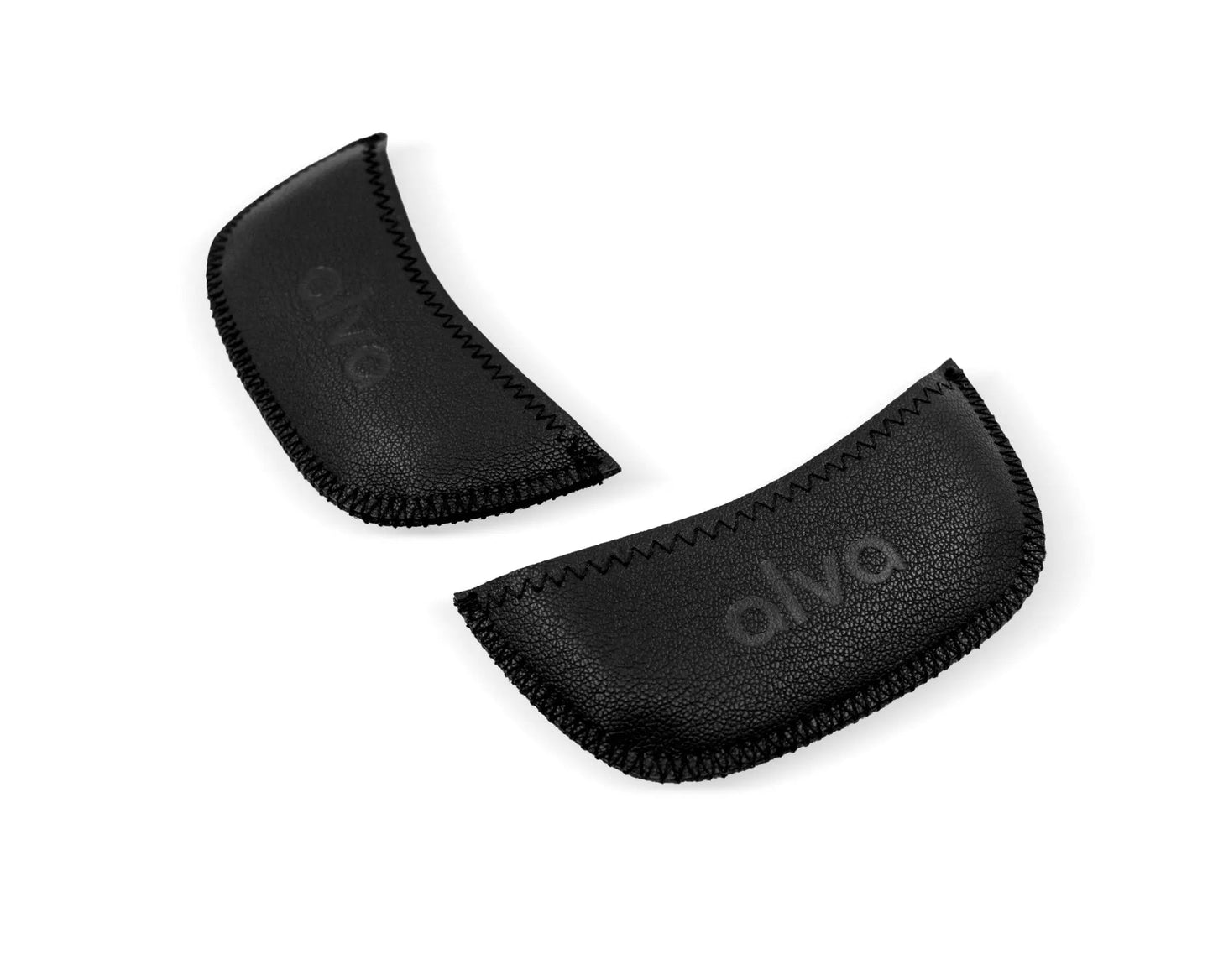 Leather Handle Grips for cookware, black leather with stitching, 2 pieces, Alva Cookware on Tampa Home & Garden Store