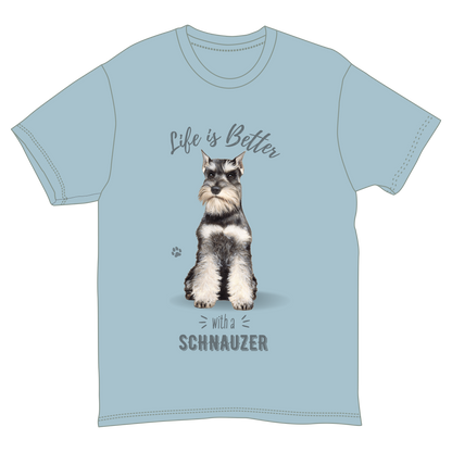La vie est plus belle avec un t-shirt Schnauzer !