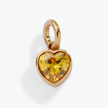 Balance Heart Birthstone Charm for November