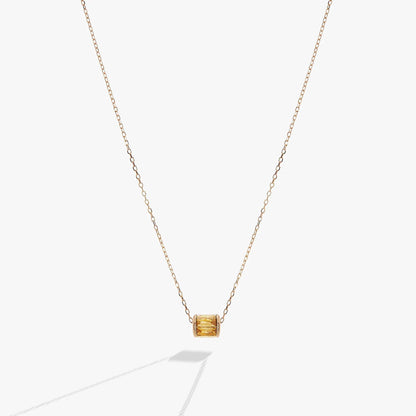 November Birthstone Pendant Necklace with citrine on rose gold chain on Tampa Home & Garden Store
