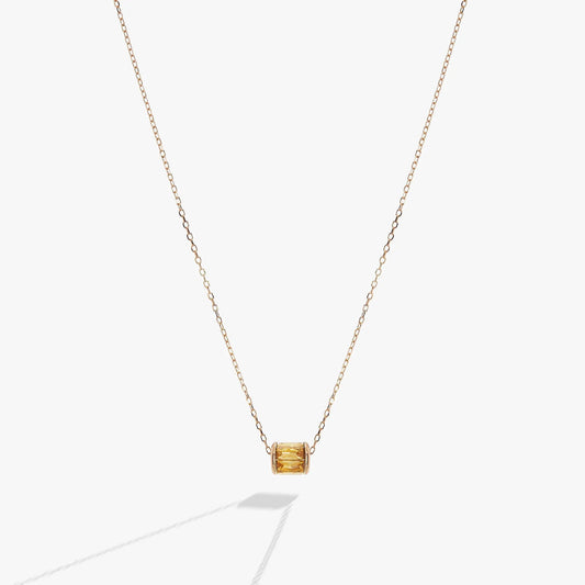 November Birthstone Pendant Necklace with citrine on rose gold chain on Tampa Home & Garden Store