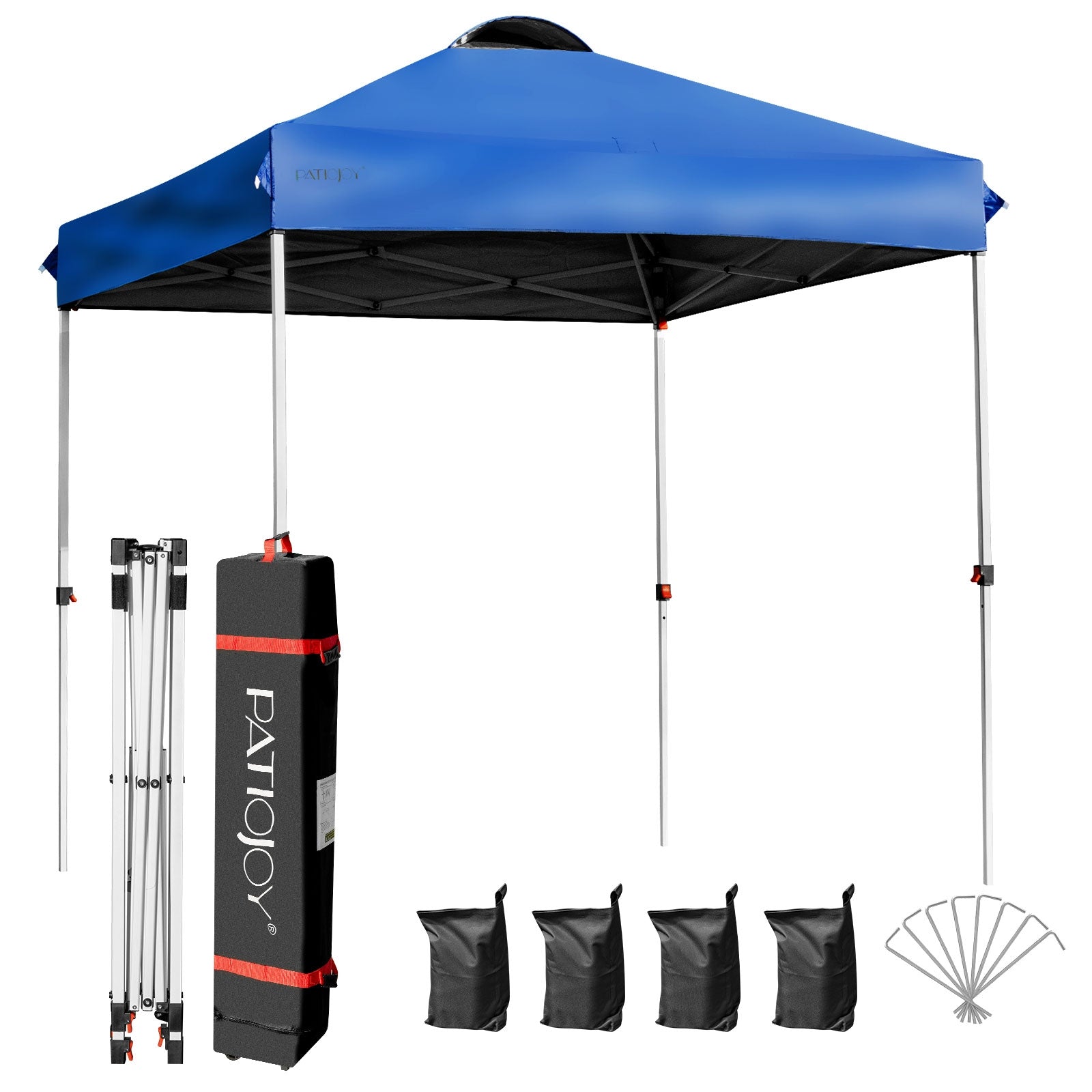 6.6x6.6 ft blue outdoor pop-up canopy by GemGear with carry bag and 4 sidewalls on Tampa Home & Garden Store