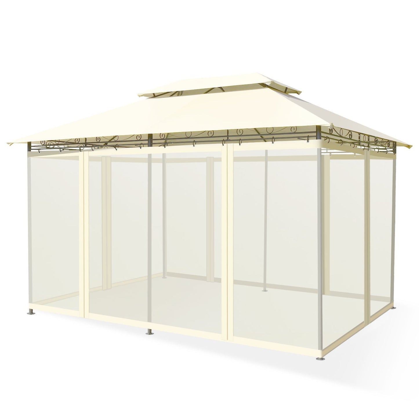 GemGear 10 ft x 13 ft cream tent canopy shelter with removable netting sidewalls on Tampa Home & Garden Store