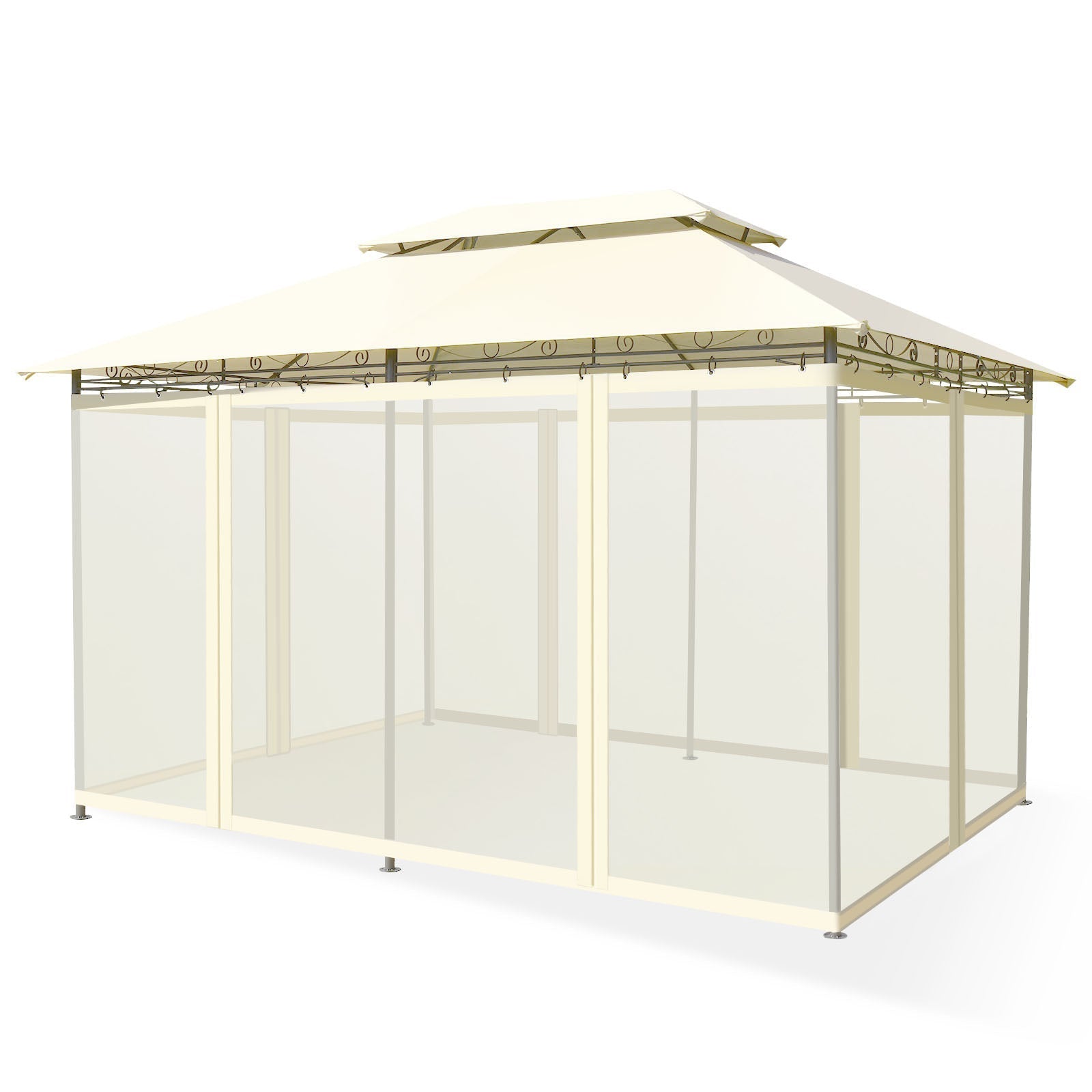 GemGear 10 ft x 13 ft cream tent canopy shelter with removable netting sidewalls on Tampa Home & Garden Store