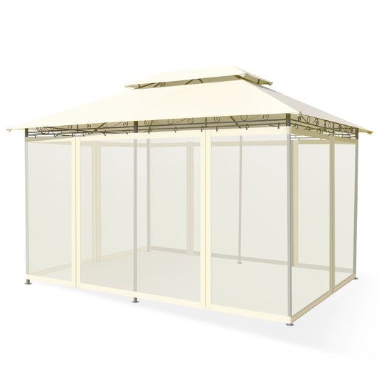 GemGear 10 ft x 13 ft cream tent canopy shelter with removable netting sidewalls on Tampa Home & Garden Store