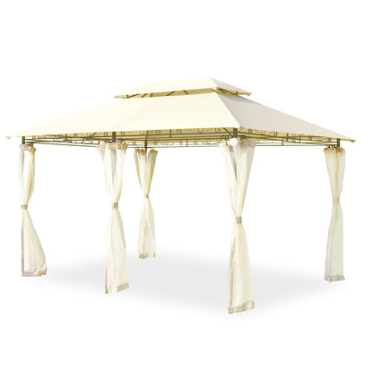GemGear 10 ft x 13 ft tent canopy shelter with removable netting sidewalls, cream beige on Tampa Home & Garden Store