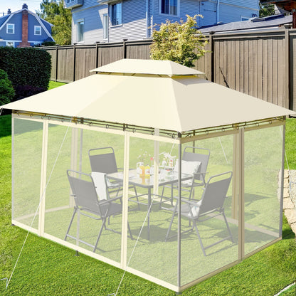 GemGear 10x13 ft tent canopy shelter with removable netting sidewalls; cream color on Tampa Home & Garden Store