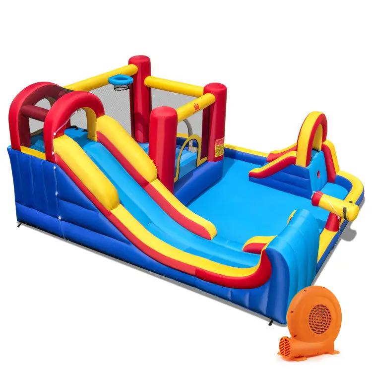 7 In 1 Outdoor Inflatable Bounce House With Slides