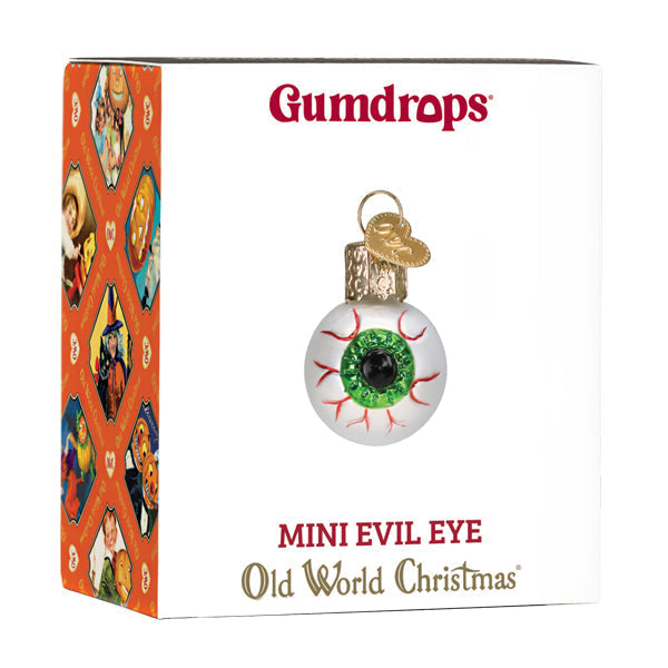 Ornement en verre Gumdrop Mini Mini Œil Maléfique