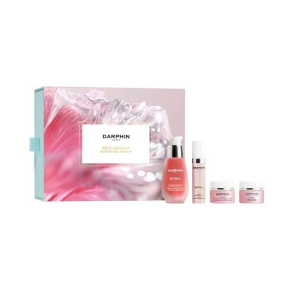 Darphin Soothing Dream 4pc skincare set with pink box and pink tubes and jars including eye cream on Tampa Home & Garden Store