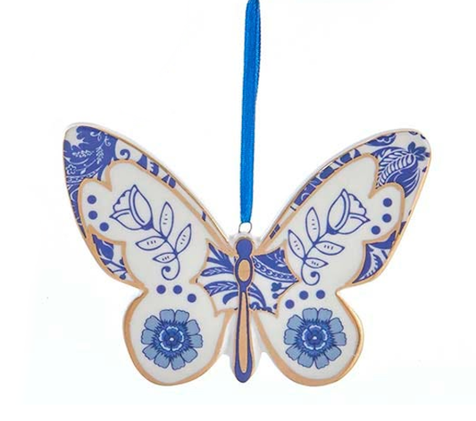 Indigo Blue Butterfly Ornament - - Tampa Home & Garden Store