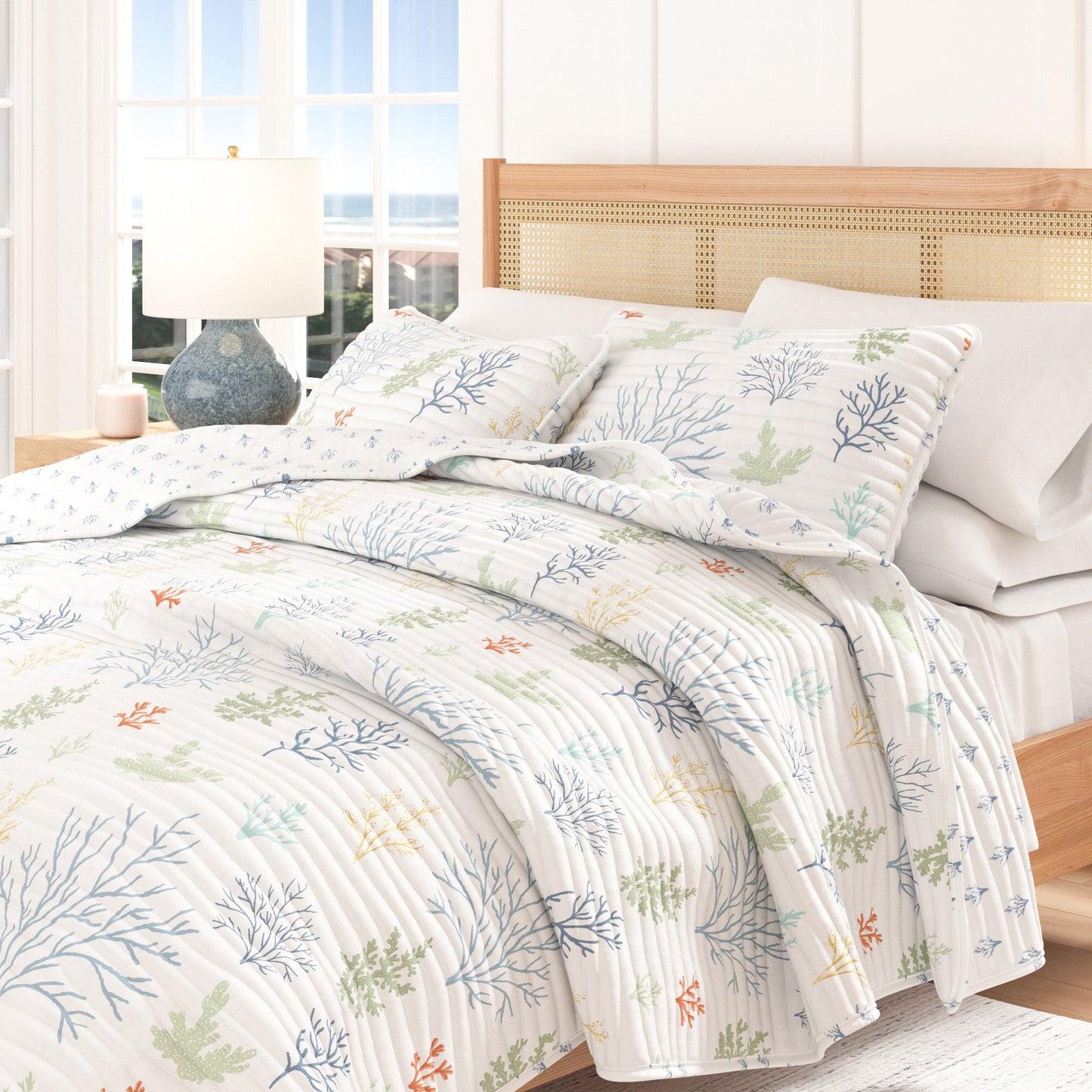 Coastal Microfiber Nautical and All Season Quilt