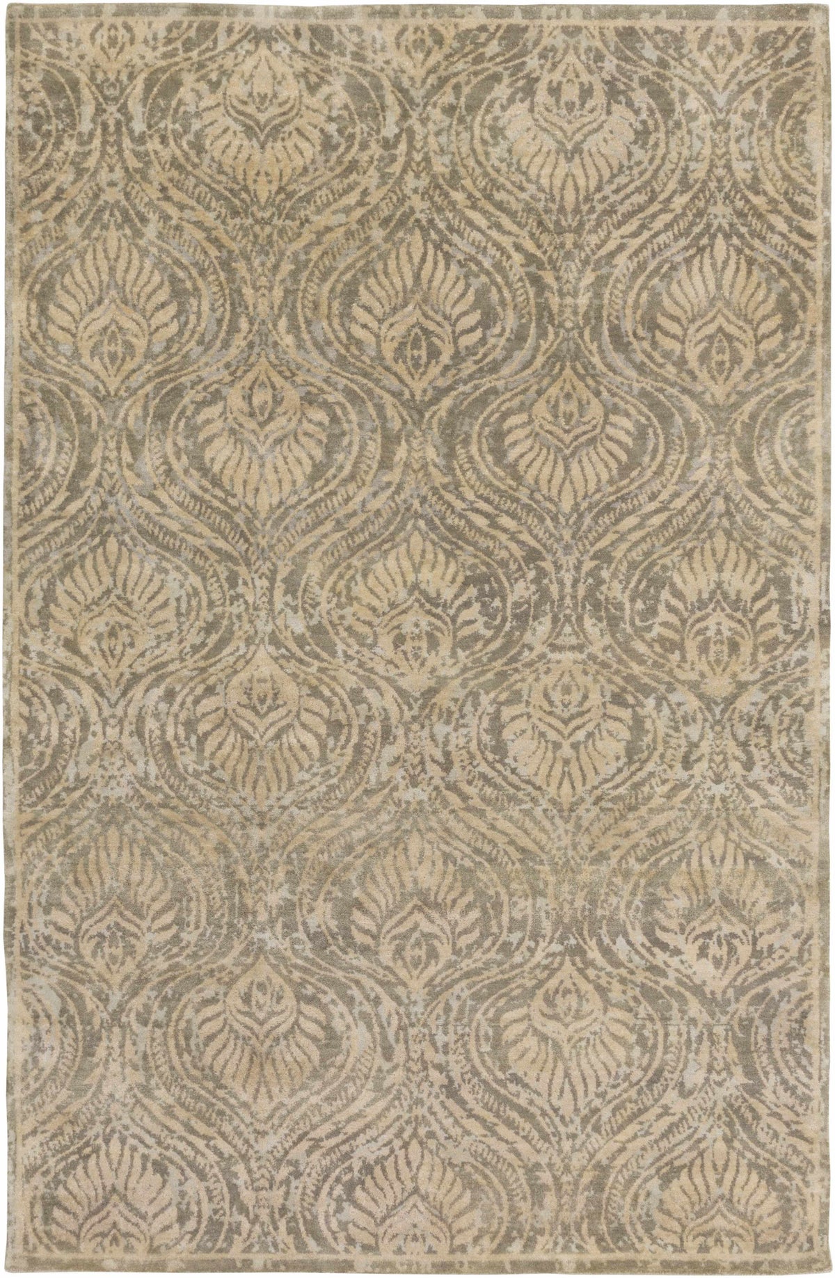 Northam Area Carpet rug in beige-gray damask pattern by Boutique Rugs on Tampa Home & Garden Store