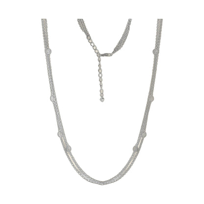 925 Triple Chain Necklace by Lauren G Adams, silver-toned short necklace with 3 chains on Tampa Home & Garden Store