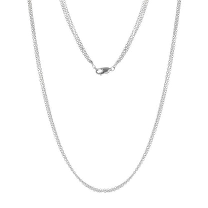 925 silver triple chain short necklace with lobster clasp layered look on Tampa Home & Garden Store