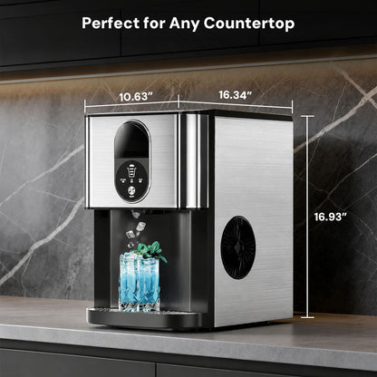 Kismile Nugget Ice Maker Z5820DN stainless steel pebble ice with built-in display on Tampa Home & Garden Store