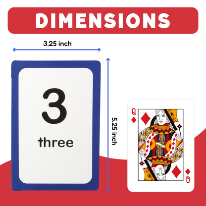 Counting & Numbers Card Pack by The Fidget Games blue-bordered number cards with digits on Tampa Home & Garden Store
