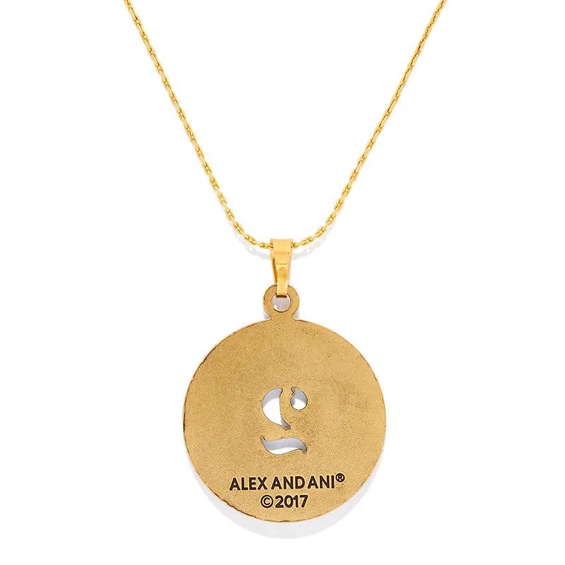 Necklace gold round pendant with numeral 2 cutout by ALEX AND ANI on Tampa Home & Garden Store