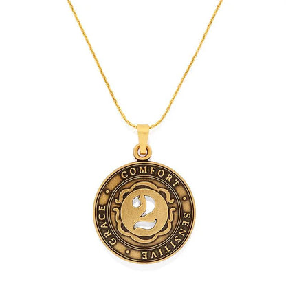 Number 2 Necklace expandable gold-tone round pendant on chain by Alex and Ani on Tampa Home & Garden Store