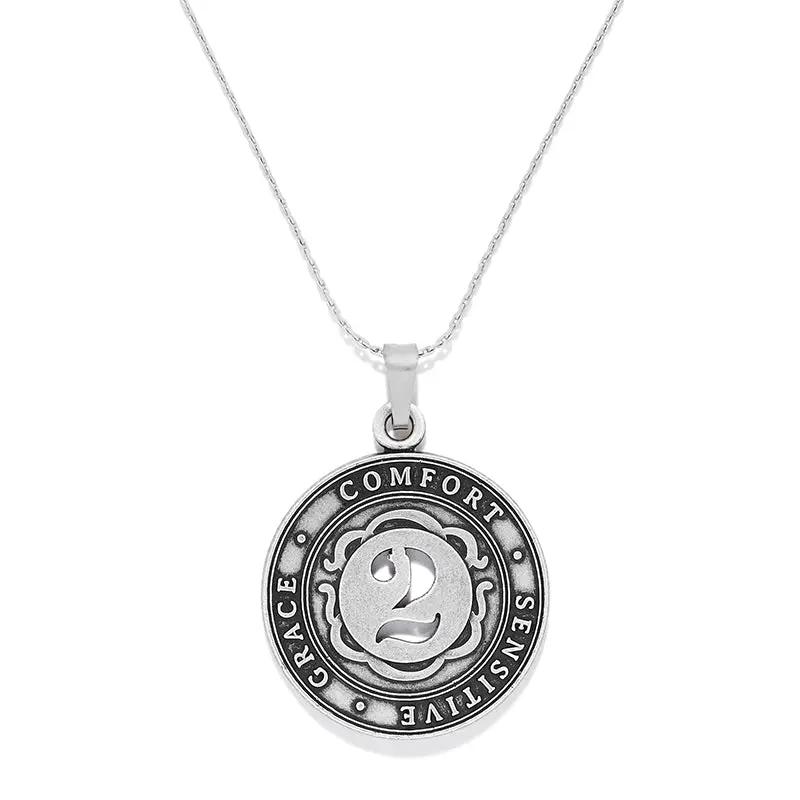 Alex and Ani Number 2 Necklace silver-tone pendant medallion Grace Comfort Sensitive on chain on Tampa Home & Garden Store