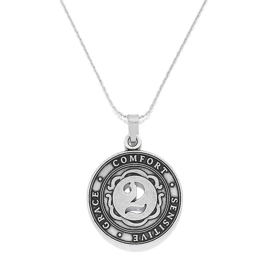 Alex and Ani Number 2 Necklace silver-tone pendant medallion Grace Comfort Sensitive on chain on Tampa Home & Garden Store