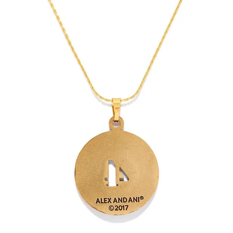 Number 4 expandable necklace by Alex and Ani with gold-tone circular pendant on delicate chain on Tampa Home & Garden Store
