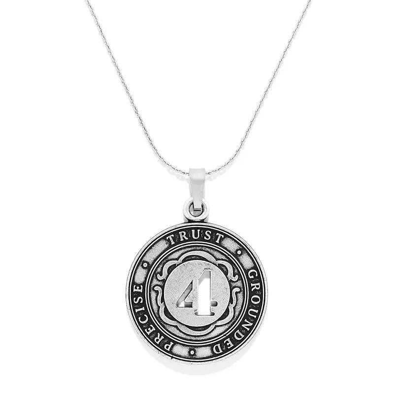 Number 4 Necklace by Alex and Ani, silver-tone expandable round coin pendant on Tampa Home & Garden Store