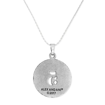 Number 5 Necklace, Expandable by ALEX AND ANI in silver tone, pendant with cutout 5 on Tampa Home & Garden Store