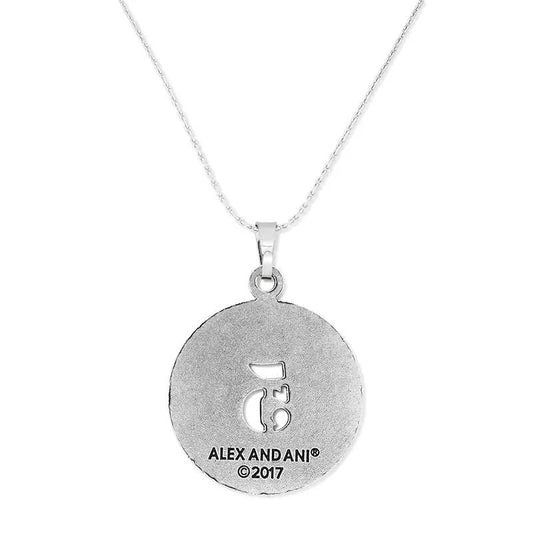 Number 5 Necklace, Expandable by ALEX AND ANI in silver tone, pendant with cutout 5 on Tampa Home & Garden Store