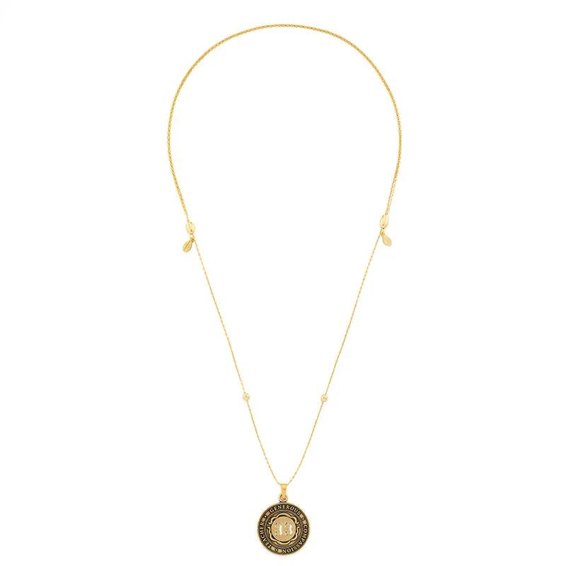 Alex and Ani Number 33 Necklace with expandable gold-tone chain and leaf charm accents on Tampa Home & Garden Store