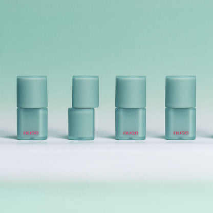 LIP TINT nuse Mousse Liptual 4.5g Seoulia, 4 teal bottles with pink nuse logo on Tampa Home & Garden Store