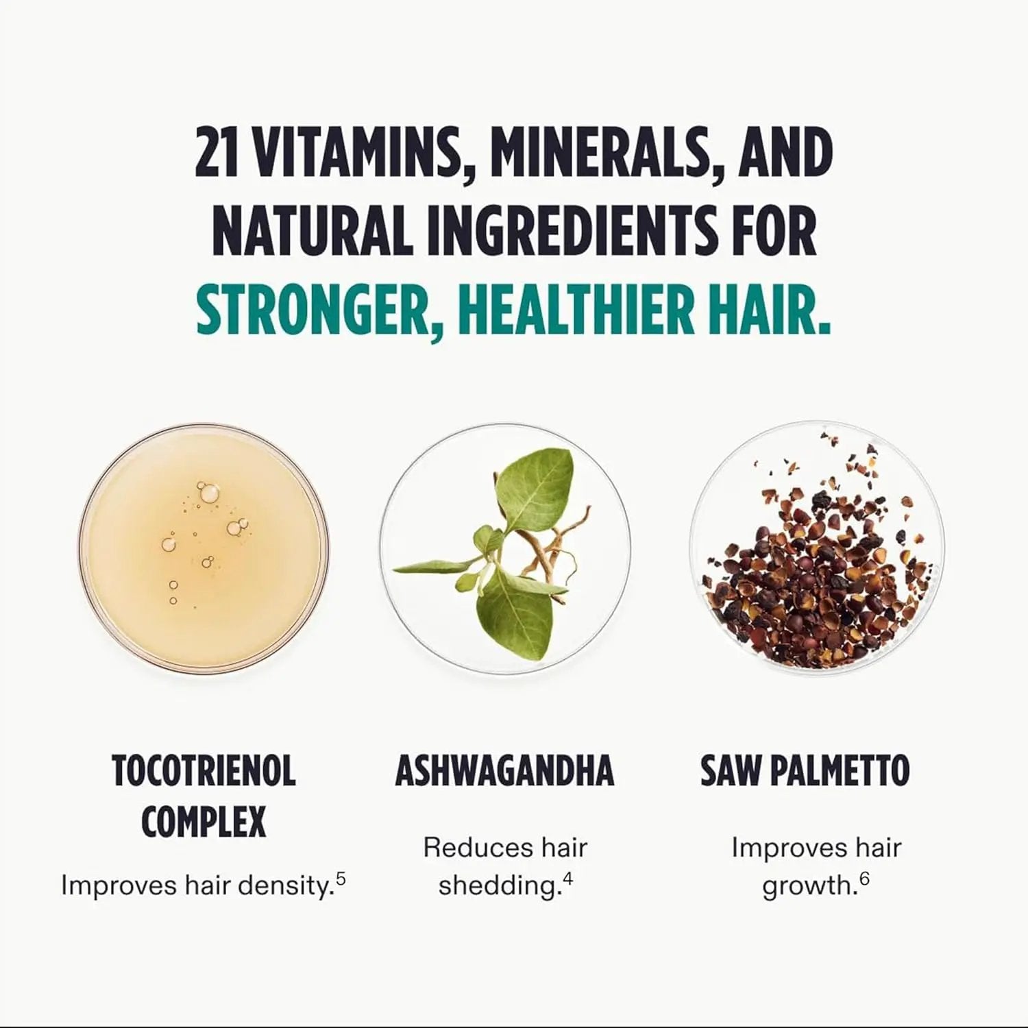 Nutrafol men hair growth supplement concept with tocotrienol petri dishes on Tampa Home & Garden Store
