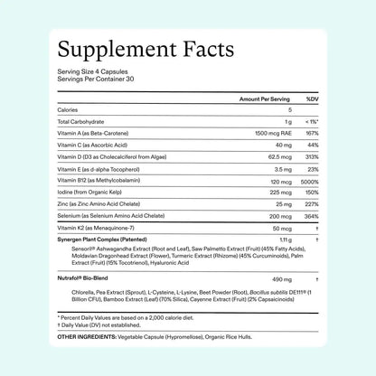 Nutrafol Women's Vegan Hair Growth Supplement 3-Month Supply nutrition facts Nava Beauty on Tampa Home & Garden Store