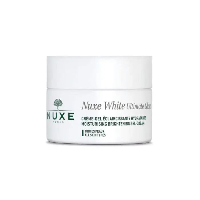 Nuxe White Glow gel cream 50ml jar, white container with green branding on Tampa Home & Garden Store