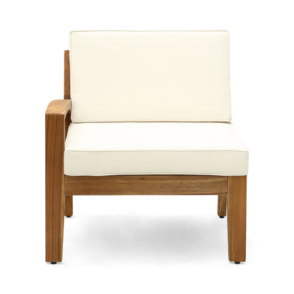 Outdoor Acacia Wood Sectional Sofa Set and Bench