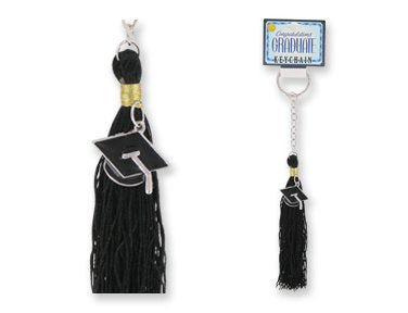 Graduation Tassel Key Chain - Black