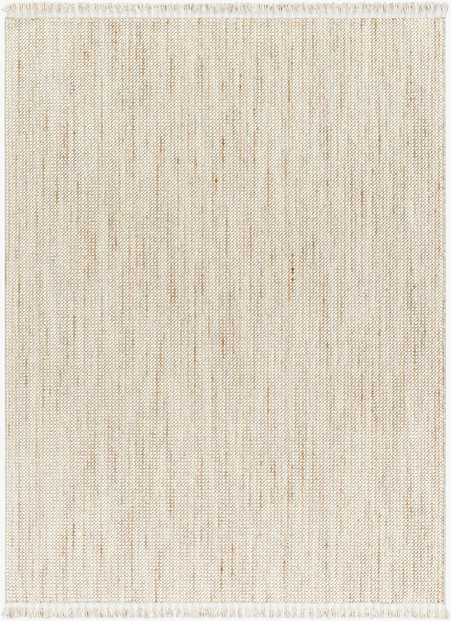 Gowan beige area rug with woven texture and fringe edges by Boutique Rugs on Tampa Home & Garden Store