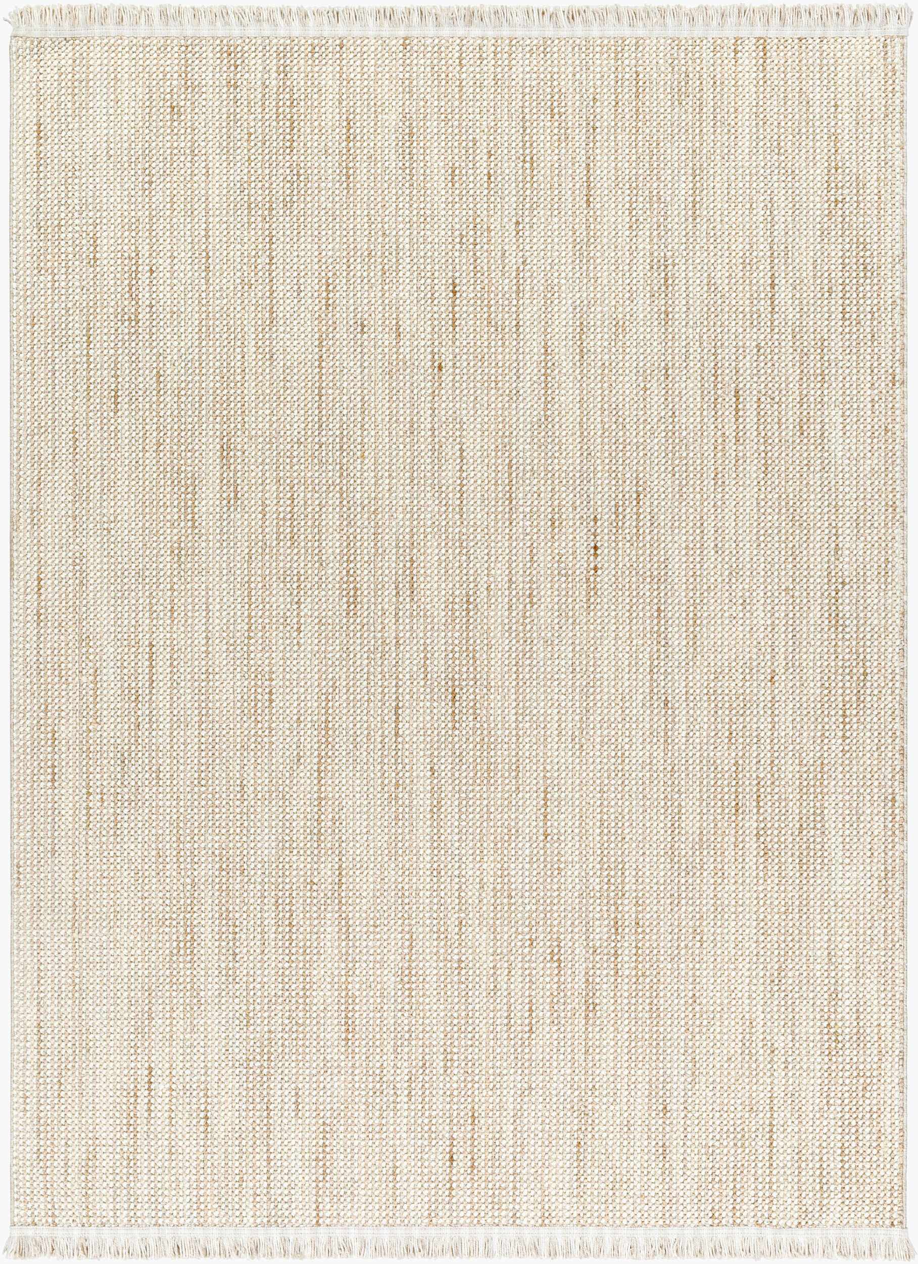 Gowan beige area rug with woven texture and fringe edges by Boutique Rugs on Tampa Home & Garden Store