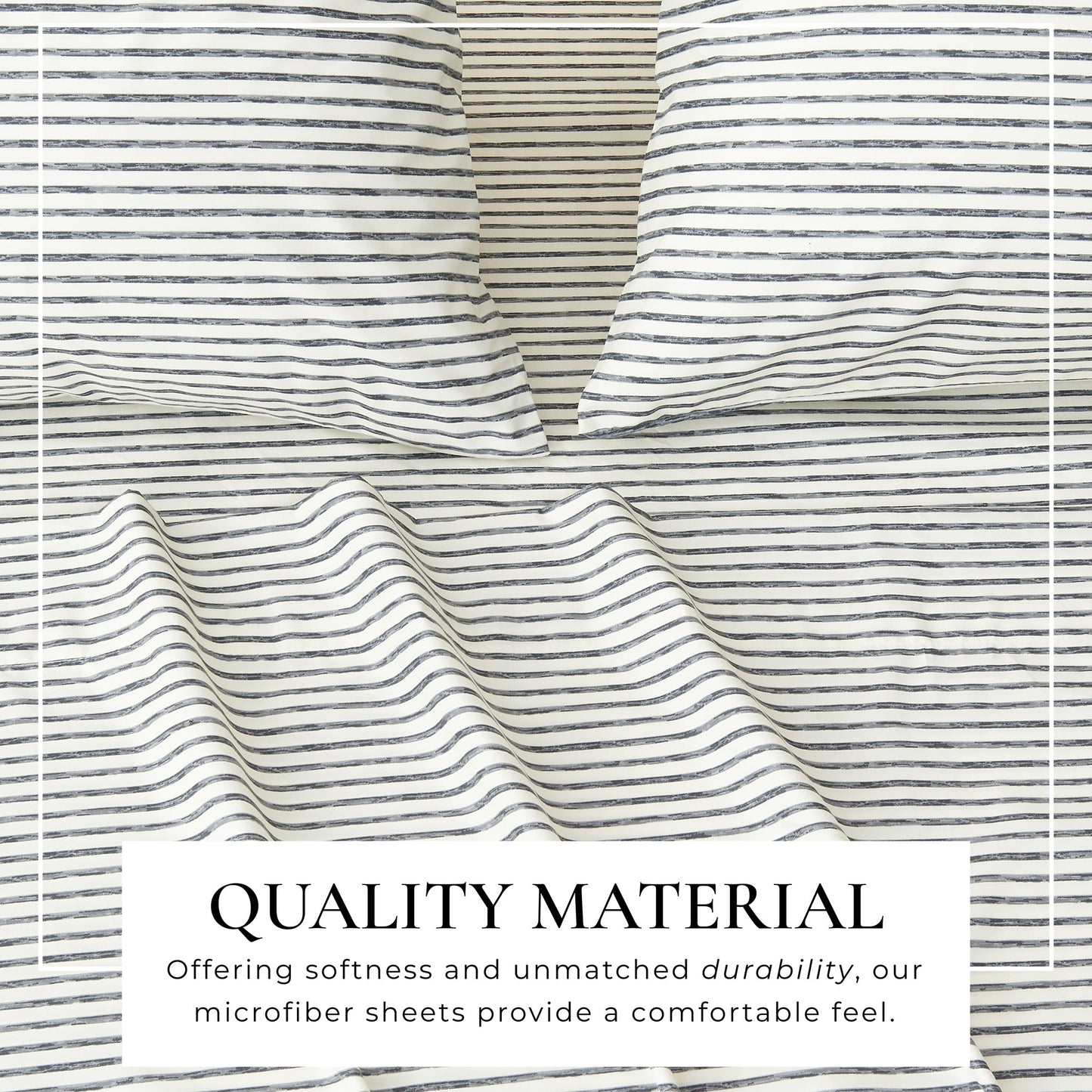 The Striped Microfiber Sheet Set and Soft Finish