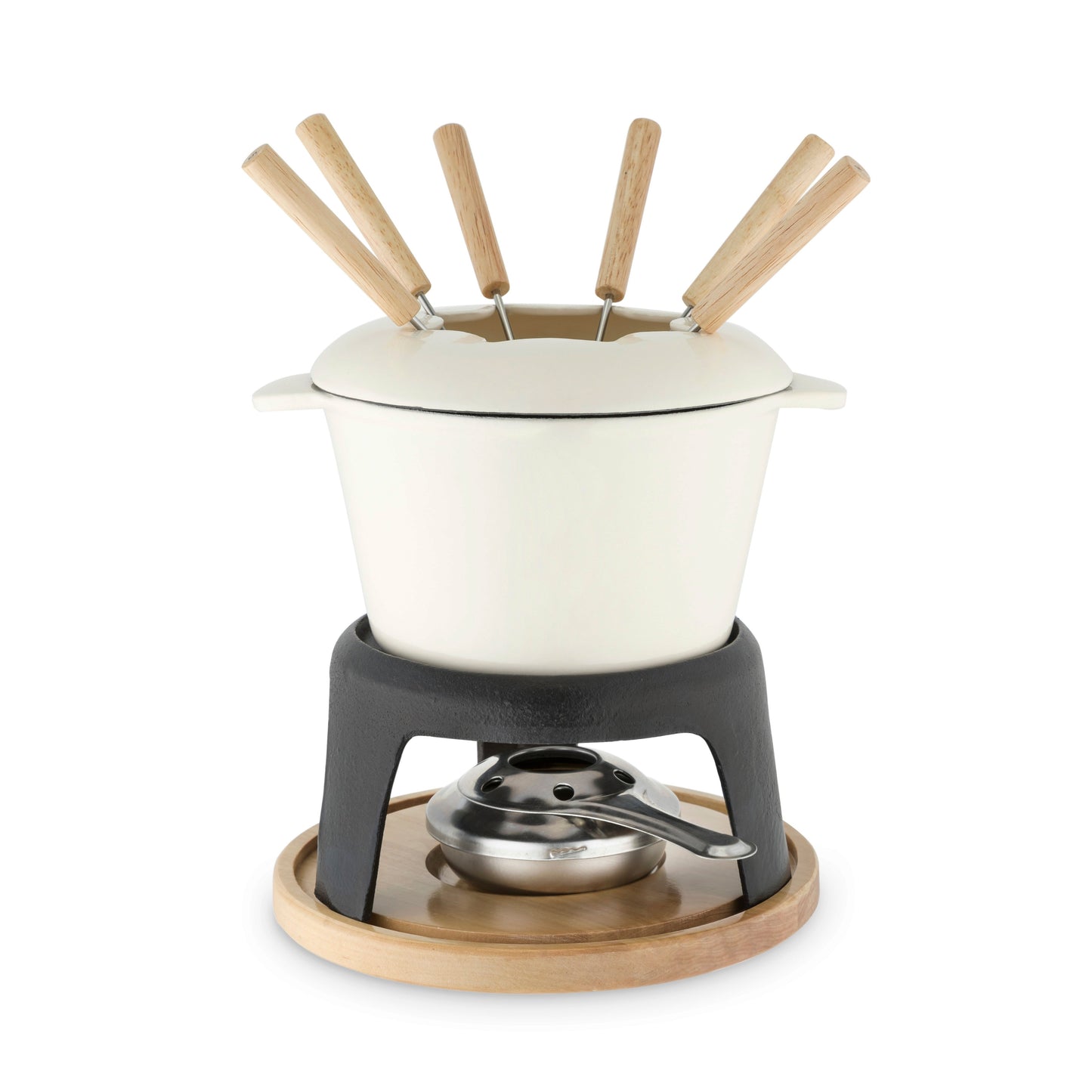 Cast Iron Fondue Set for Cheese and Chocolate